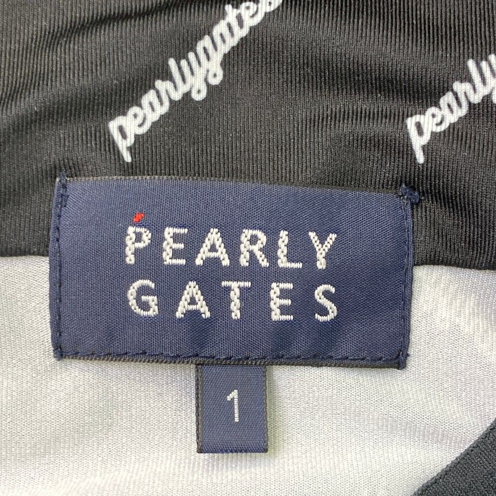 サイズ：1 PEARLY GATES パーリーゲイツ  フード付　長袖 ジップジャケット 総柄 ブラック系 [240101455946] ゴルフウェア レディース ストスト サイズ：1 PEARLY GATES パーリーゲイツ フード付 長袖 ジップ