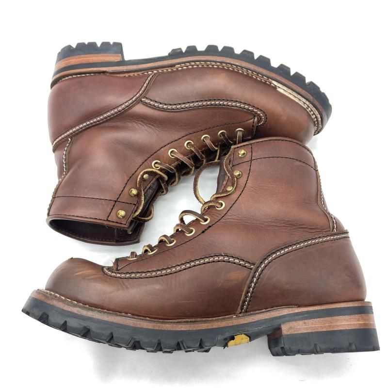 サイズ：9　　LONE WOLF BOOTS(ロンウルフブーツ) キャッツポウソール メカニック LW00450　シューズ ワークブーツ　色：黒 ロンウルフブーツ ビブラムソール メールマン アメカジ 靴 LW02055 119