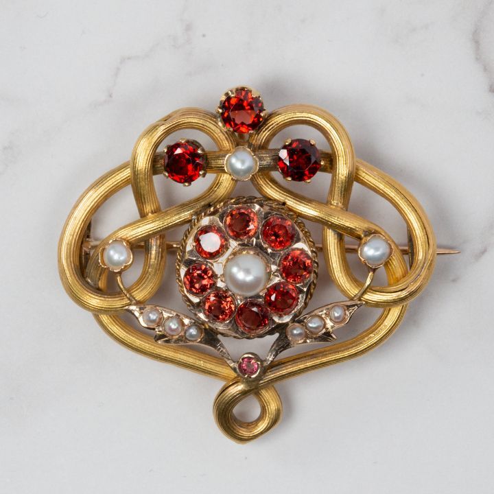 本鼈甲の螺鈿細工のブローチ永成作家物 本鼈甲の螺鈿細工のブローチ永