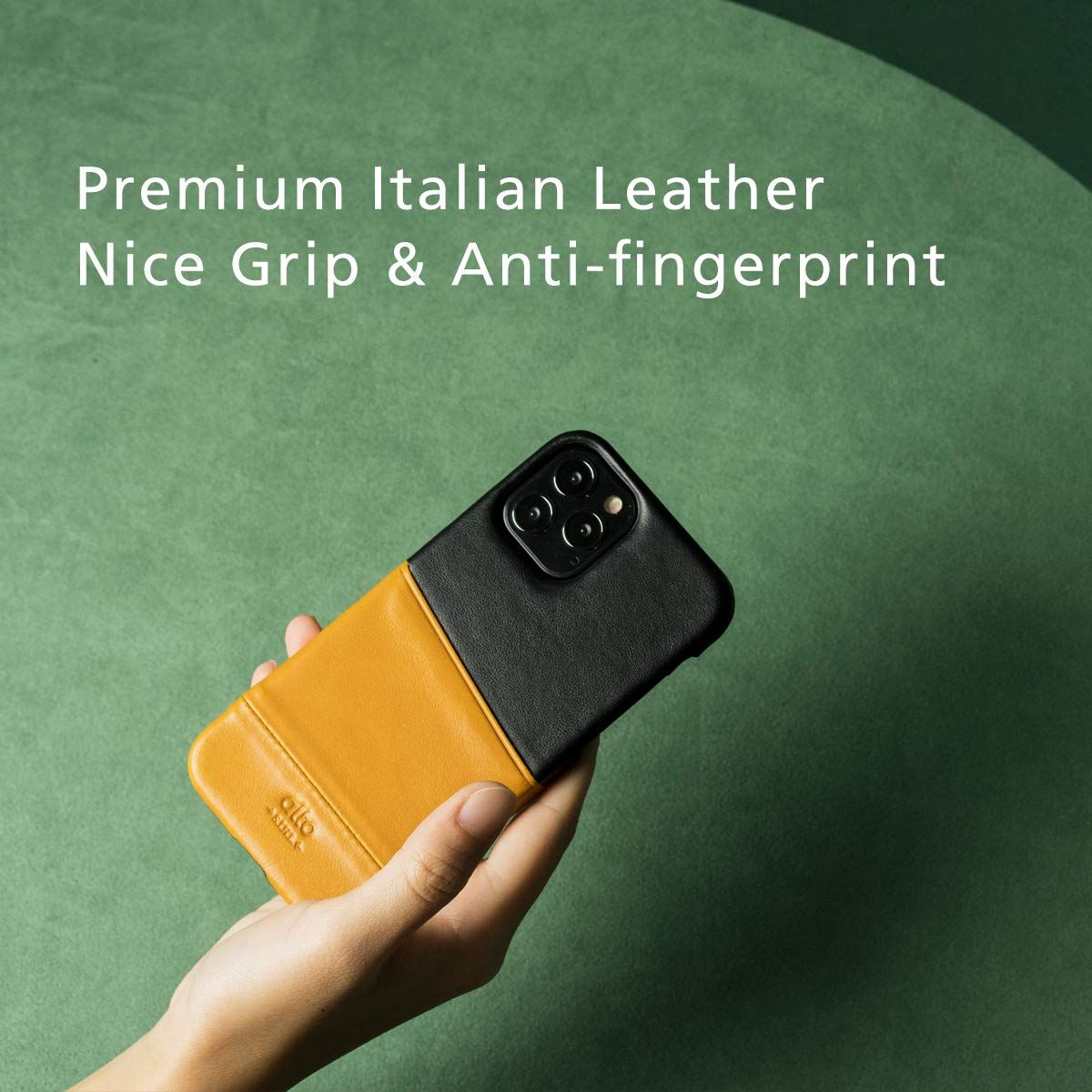 Alto メトロ iPhone 12 - 12 Pro 6.1インチ ポケットケース イタリア製 本革 レザー iPhone ケース ハンドメイド キャラメル|ブラック CHRISTIANNAURATH_COM_BR