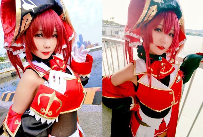 宝鐘マリン ヴァイス ホロライブ コスプレ ウィッグ+ネット新品