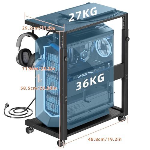 EKNITEY サイドテーブル キャスター付きソファーテーブル ナイト