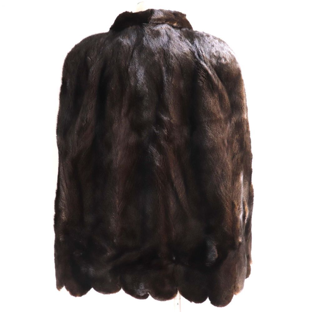 毛並み極美品▽BLACKGLAMA ブラックグラマ MINK ミンク 裏地ロゴ柄 本