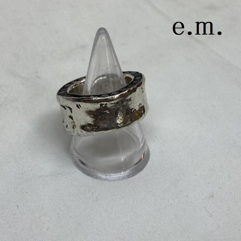 e.m.ジルコニアクロスリング e.m. リング ジルコニア 9号 e.m. silver