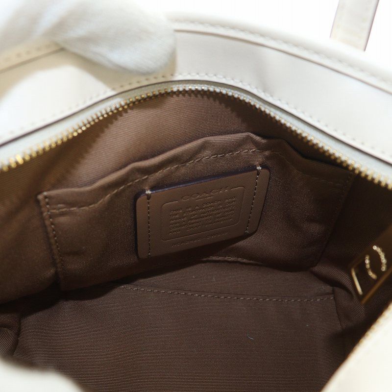 コーチ COACH ハンド ショルダーバッグ 2WAY PVC レザー シグネチャー  