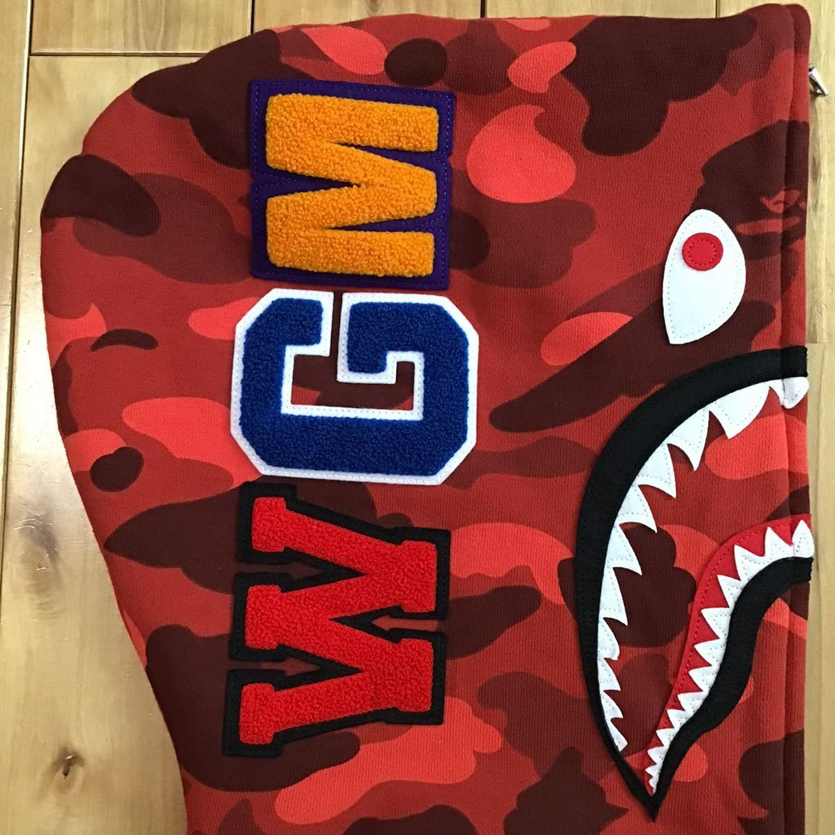 Red camo シャーク パーカー Sサイズ shark full zip hoodie a