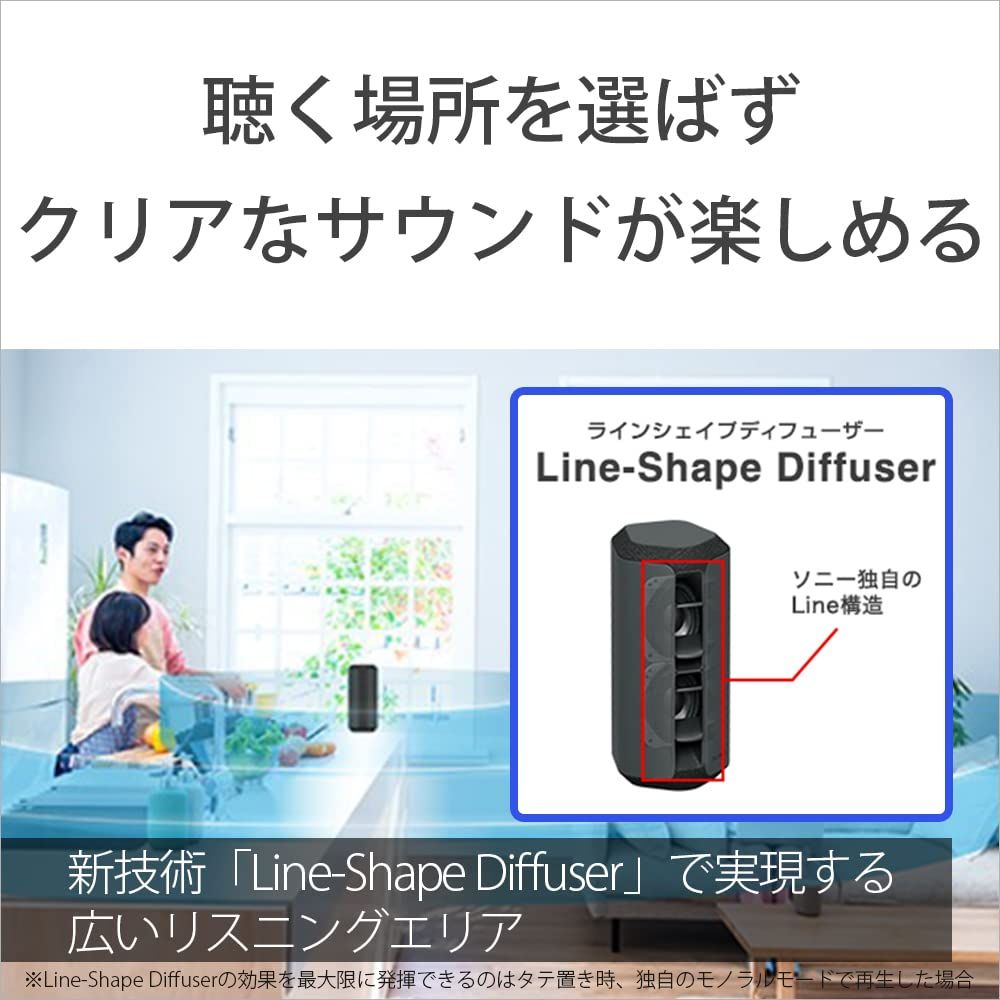 IP67|広いリスニングエリア|ハンズフリー通話|ロングバッテリー16時間|SRS-XE200