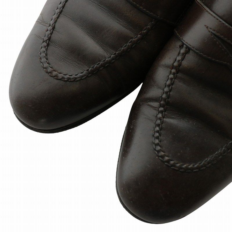 tanino crisci コインローファー 中古)タニノクリスチー/クロコダイル/コインローファー☆n370