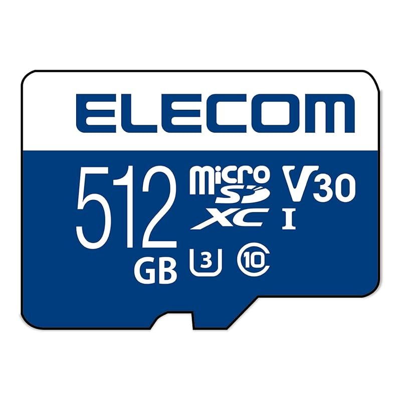 エレコム MicroSDカード 512GB SDXC ビデオスピードクラス対応 UHS-I U3 80MB|s データ復旧サービス付 MF-MS512GU13V3R