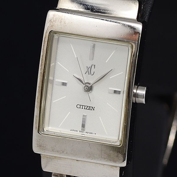 稼働品　CITIZENXCシチズン クロスシー 腕時計 5931-H12522Y シチズン クロスシー 5931-H12522Y QZ シルバー文字盤