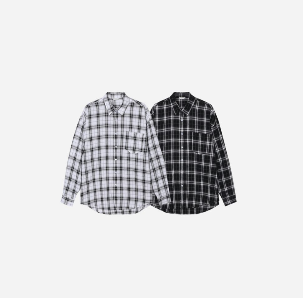 [COSYHARU公式] Delu Gradation Check Overshirt 送料・関税込み COSYHARU公式] Deluグラデーションチェックオーバーシャ​​ツ