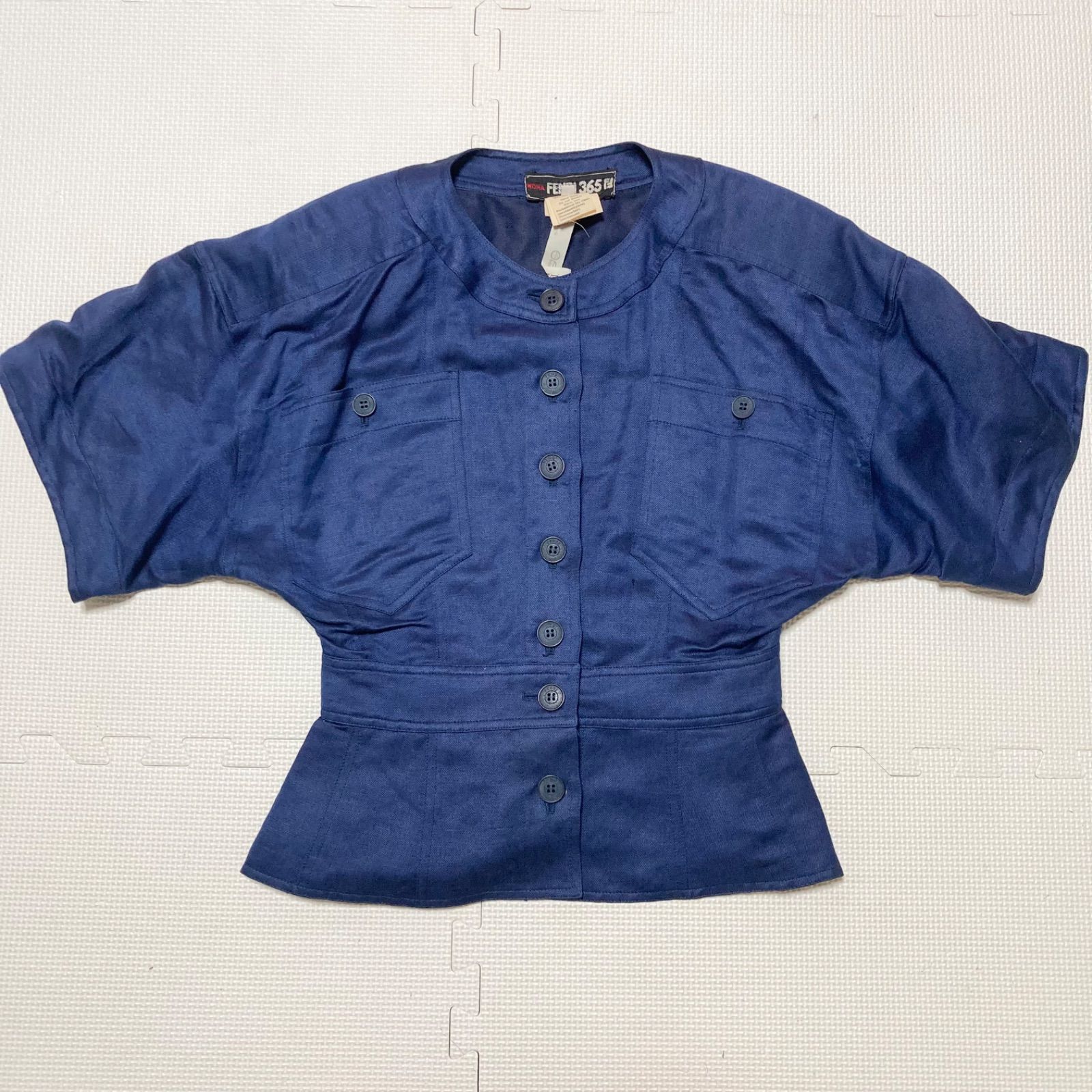 FENDI フェンディ　麻絹　リネン　シルク　ベージュ　半袖　シャツ　美品　上質 FS0795AU73F1RFY_01?wid=2000&