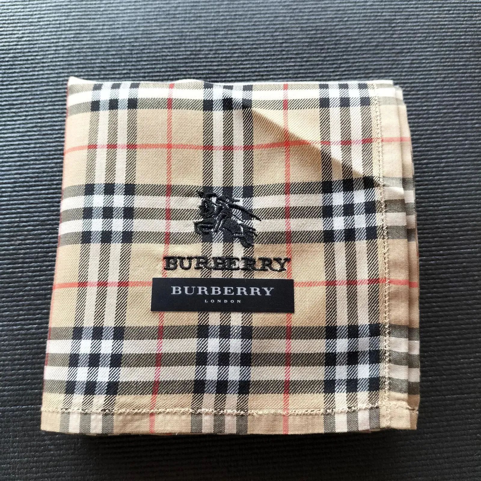 バーバリーハンカチ BURBERRY LONDONメンズハンカチ 王道のデザイン