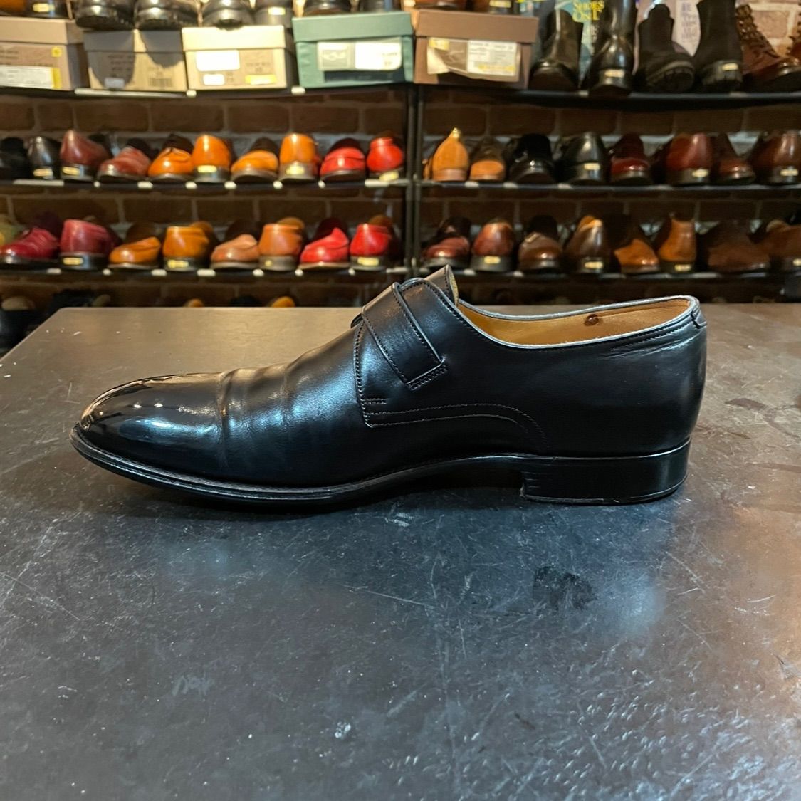 ヴィンテージ エルメス ジョンロブ製 シングルモンク サイズ6 ブラック HERMES エルメス(JOHN LOBB製 ジョンロブ製) シングルモンク