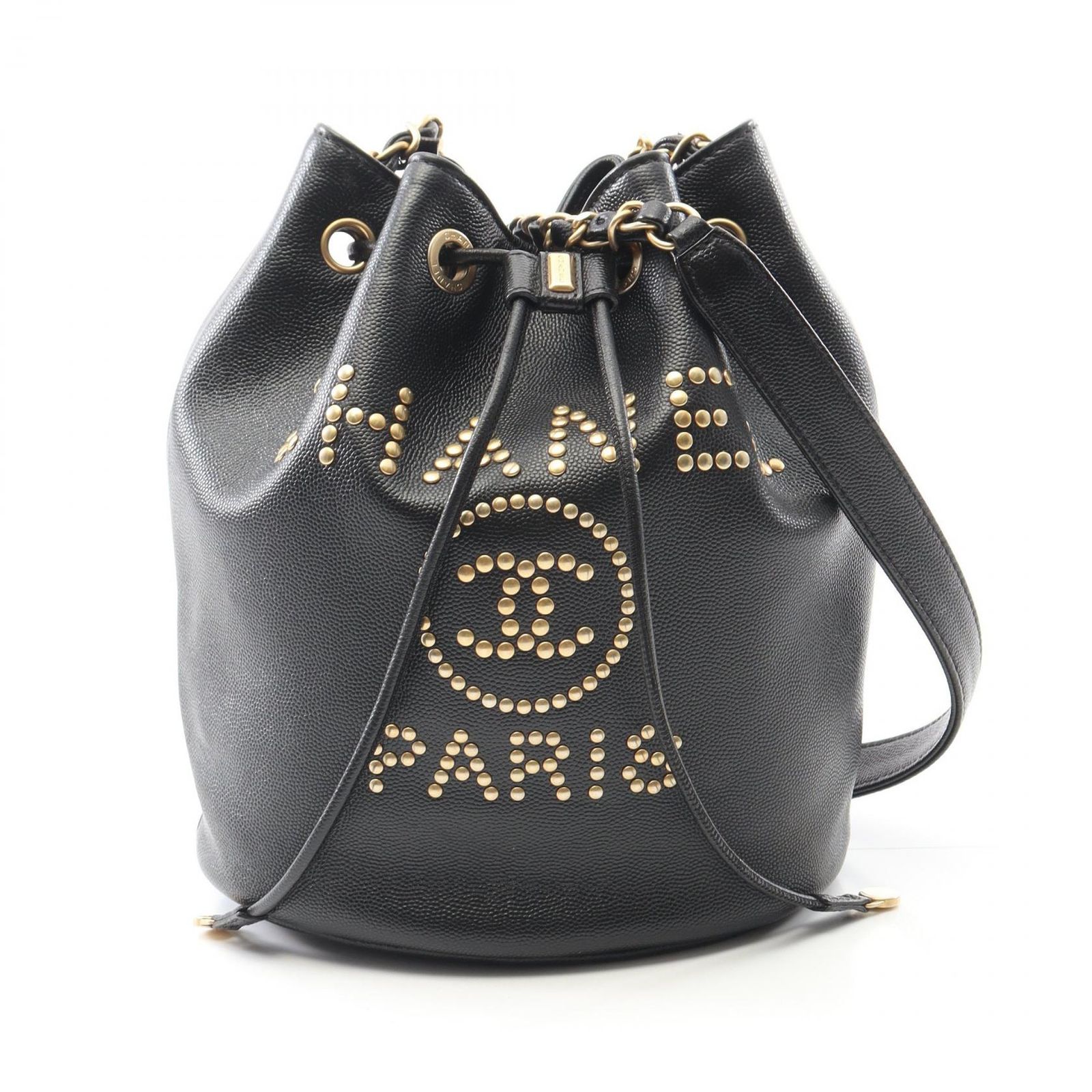 シャネル CHANEL ショルダーバッグ ドーヴィル AS1045 ブラック カーフ 