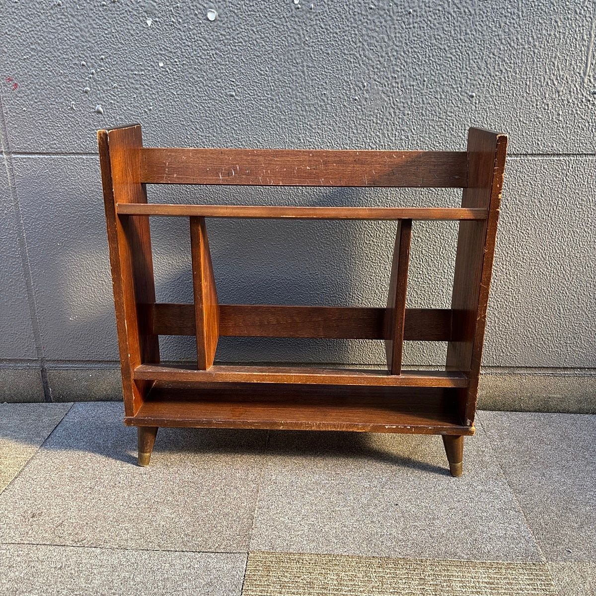 【美品】アメリカ　ヴィンテージ　マガジンラック　本棚　MATE アメリカンヴィンテージ ブックシェルフ 高さ68cm ブックケース 棚