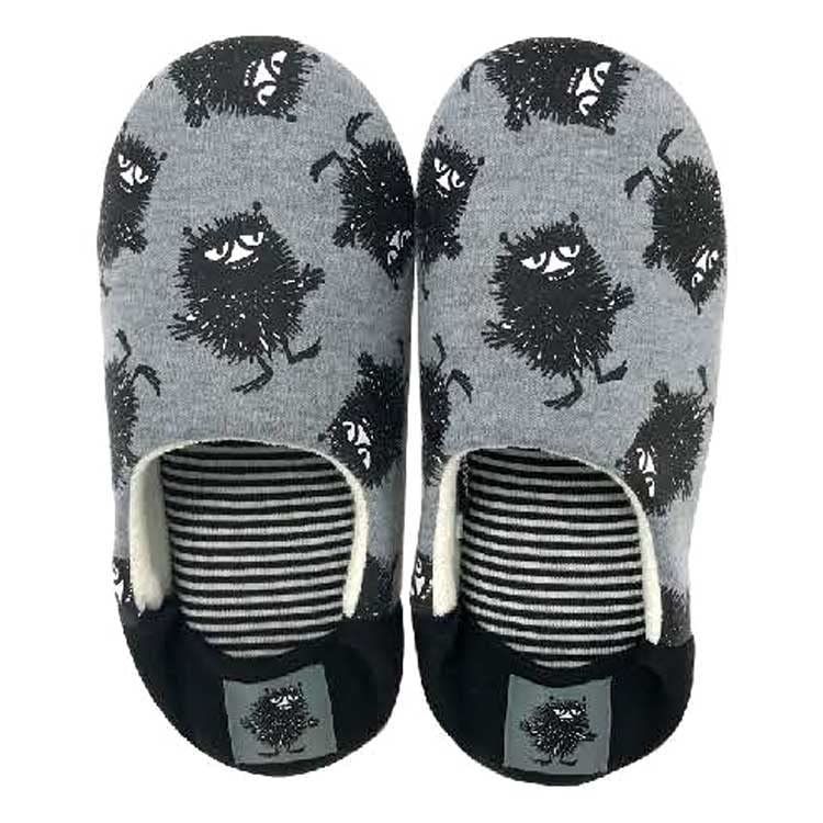 【人気商品】270296 ランキング 雑貨 大人 レディース メンズ 室内 スリッパ キャラクター ムーミングッズ スティンキー バブーシュ かわいい 北欧 グレー 22-24cm ムーミン ルームシューズ ニッポンスリッパ