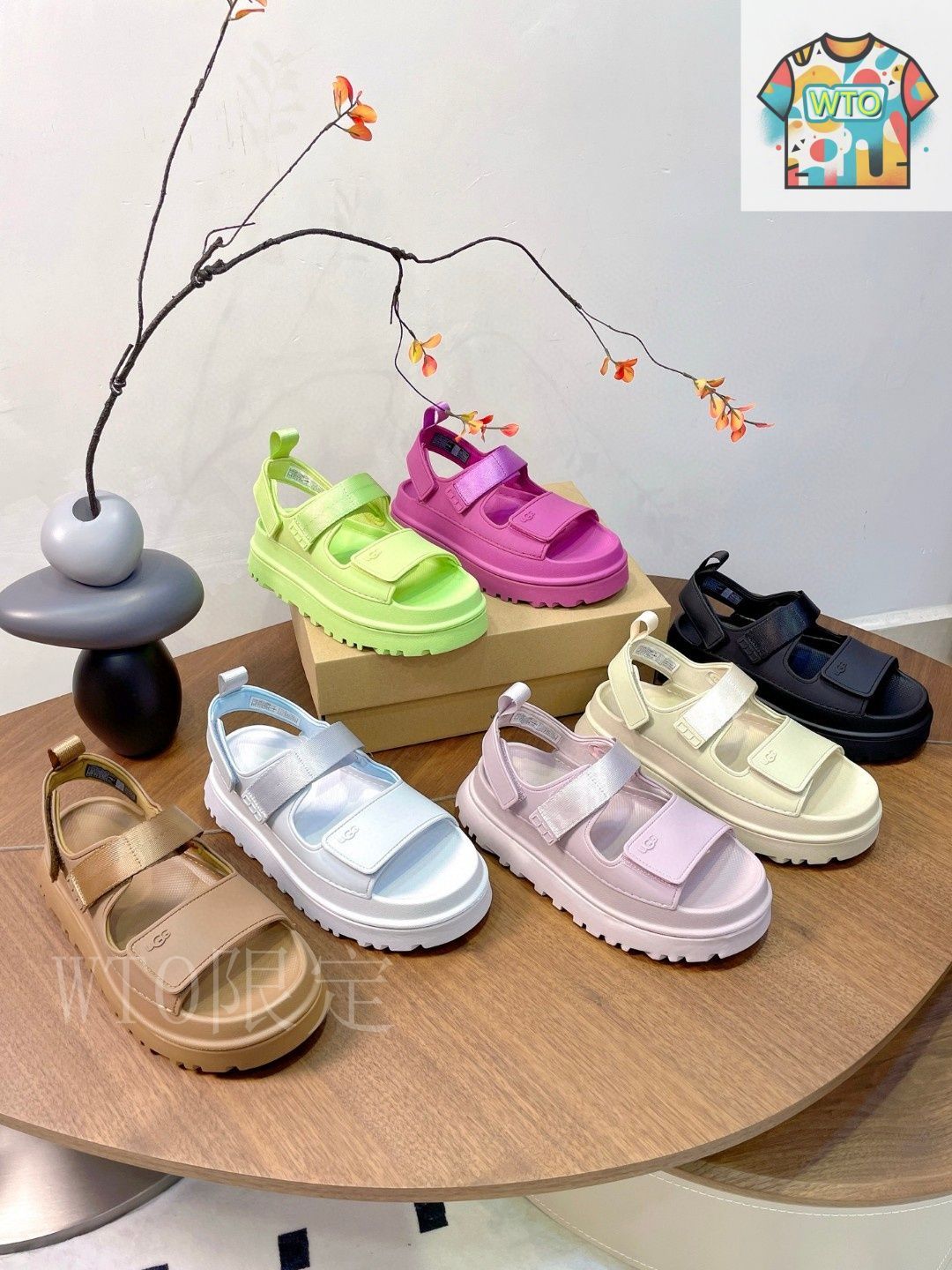 UGG マジックテープ 厚底サンダル01-ZP49 - メルカリ