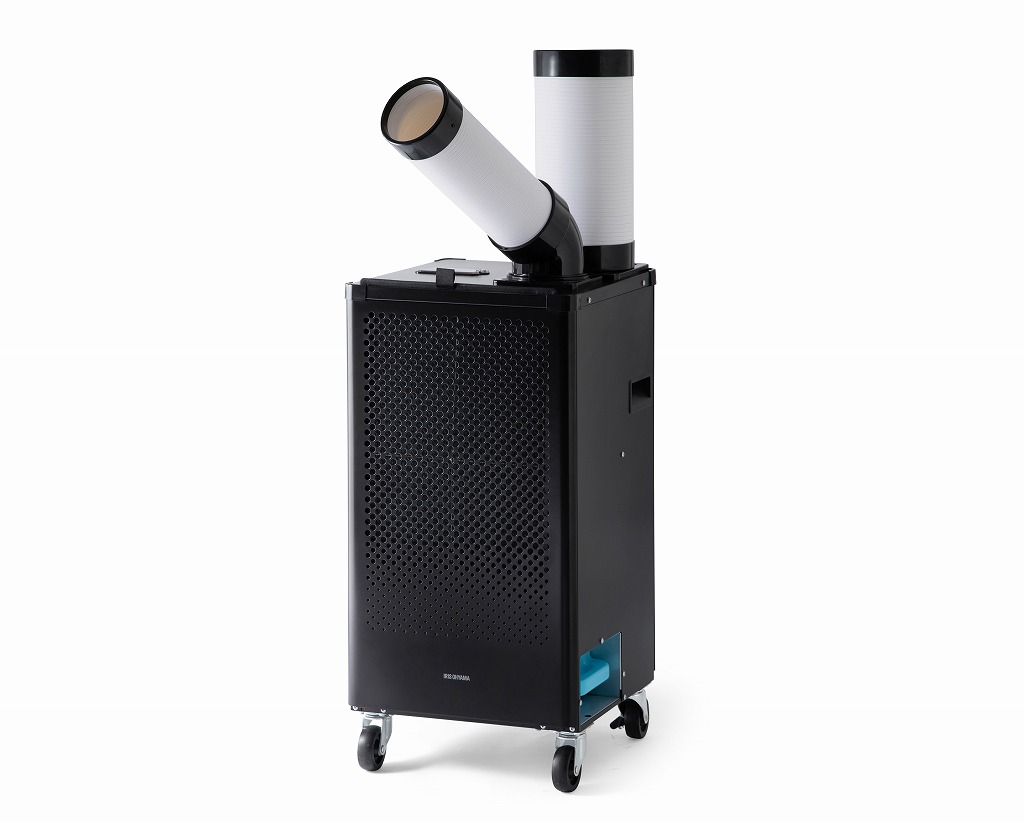 アイリスオーヤマ 工事不要 スポットクーラー 移動式 冷房 除湿 エアコン 2.5kw ブラック ISAC-1201-B IRIS OHYAMA