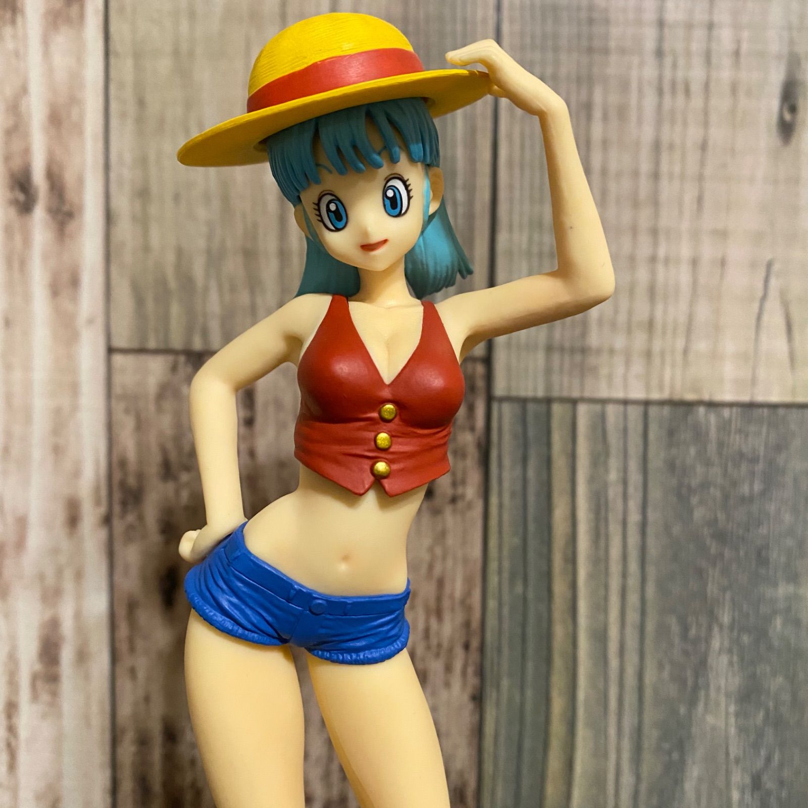 ドラゴンボールZ×ワンピース コラボフィギュア ブルマ (ルフィスタイル 