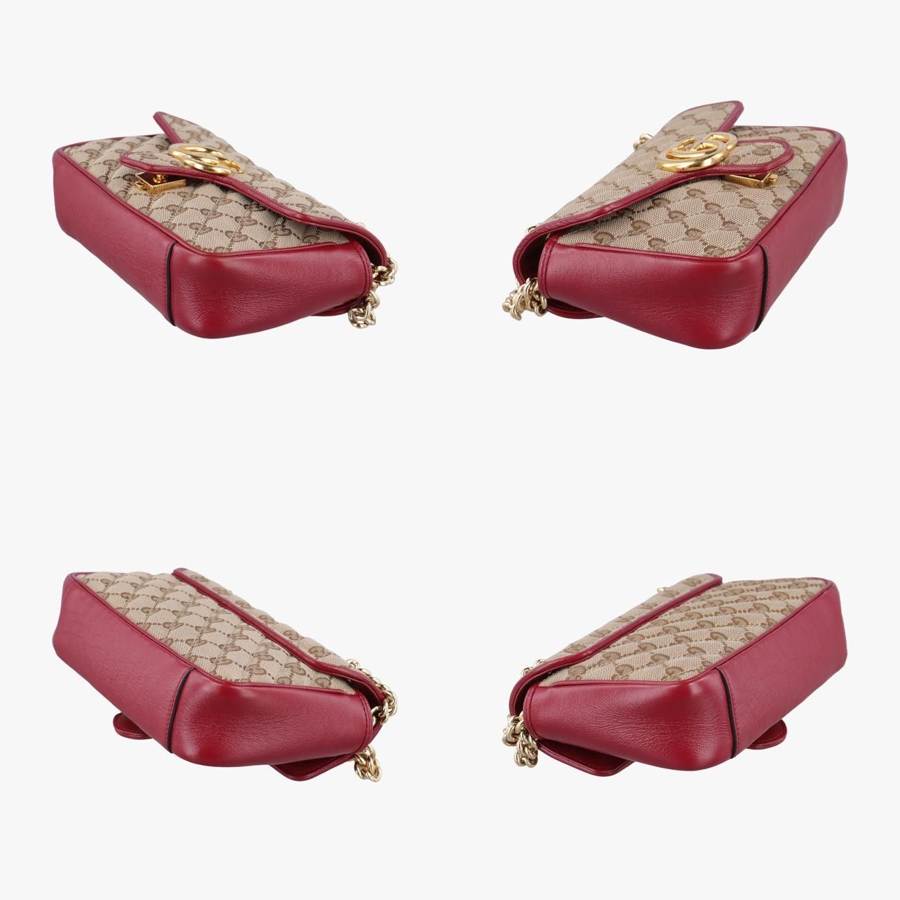 グッチGucciGGマーモントベージュ×レッド×マルチカラーキャンバス×レザー446744D031692815