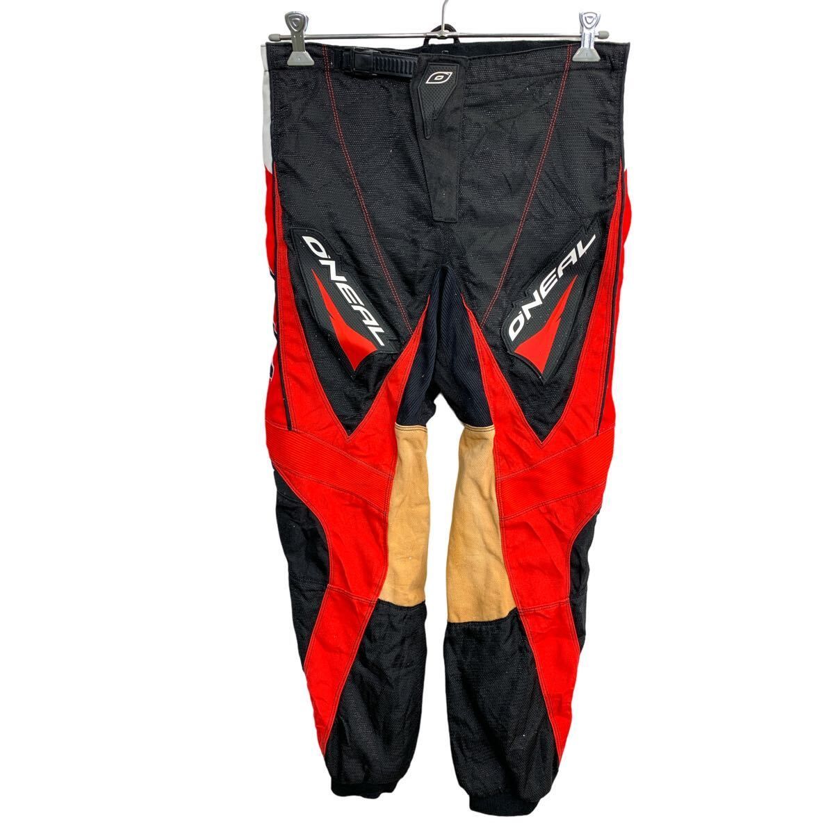 O'NEAL モトクロスパンツ W32 オニール レーシングパンツ ブラック レッド 古着卸 アメリカ仕入 2404-62