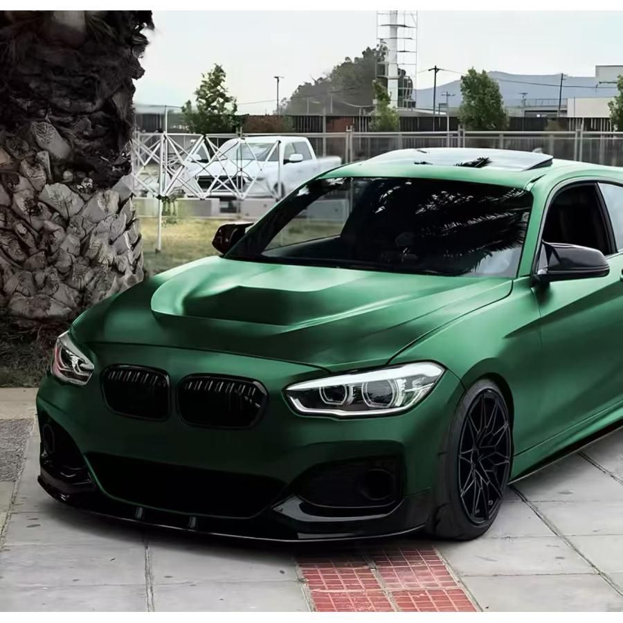 スポーティ全開♪ BMW カーボン ルック フロントバンパー リップ スポイラー セット F20 118i 118d 120i M135i M140i Mスポーツ 後期 b12107
