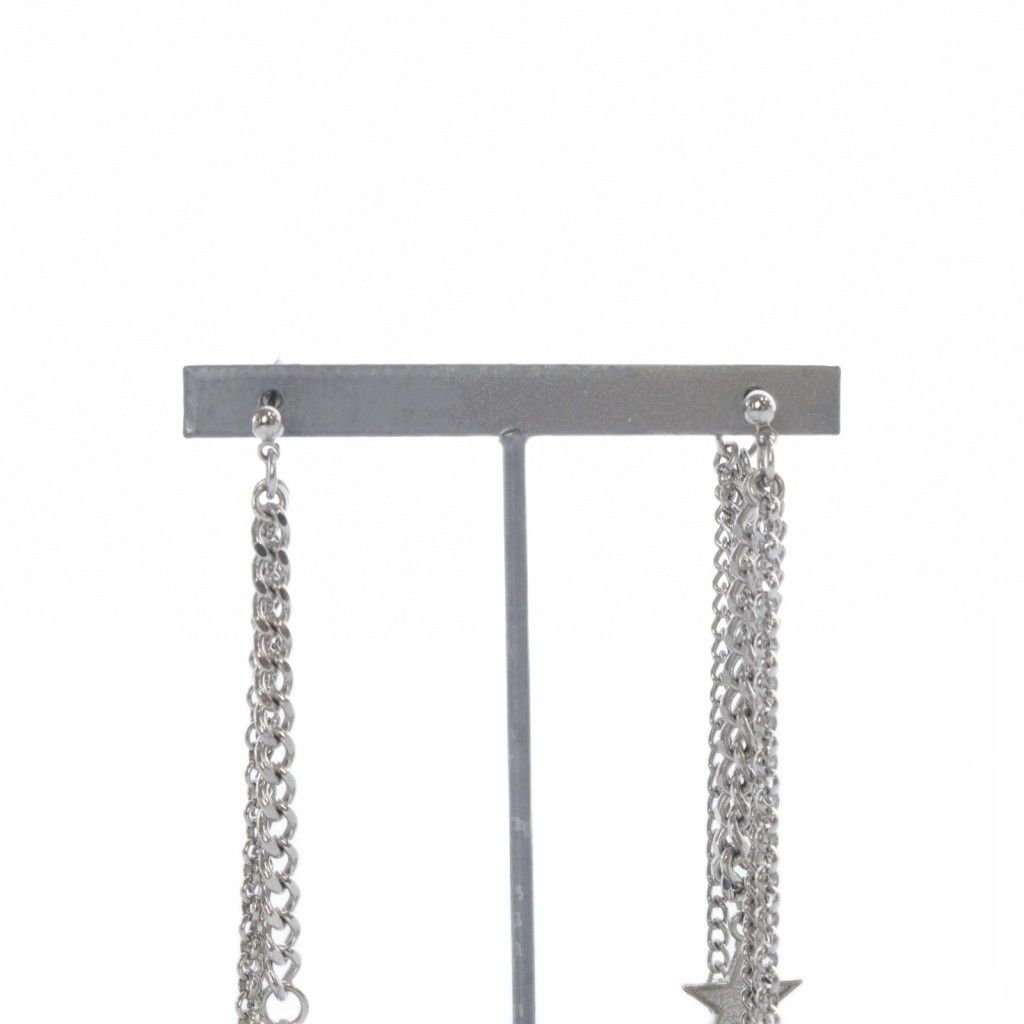 ヒステリックグラマー HYSTERIC GLAMOUR 星 チェーンピアス シルバー色