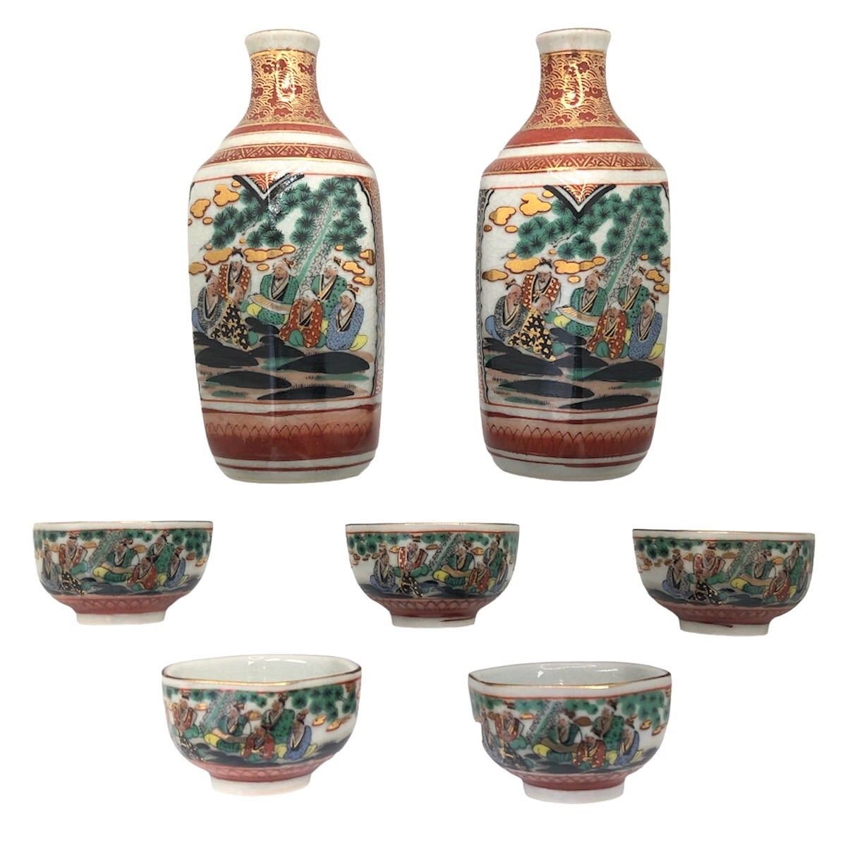 ✨超美品✨九谷焼 九谷庄三 とっくり お猪口 セット 徳利 酒器