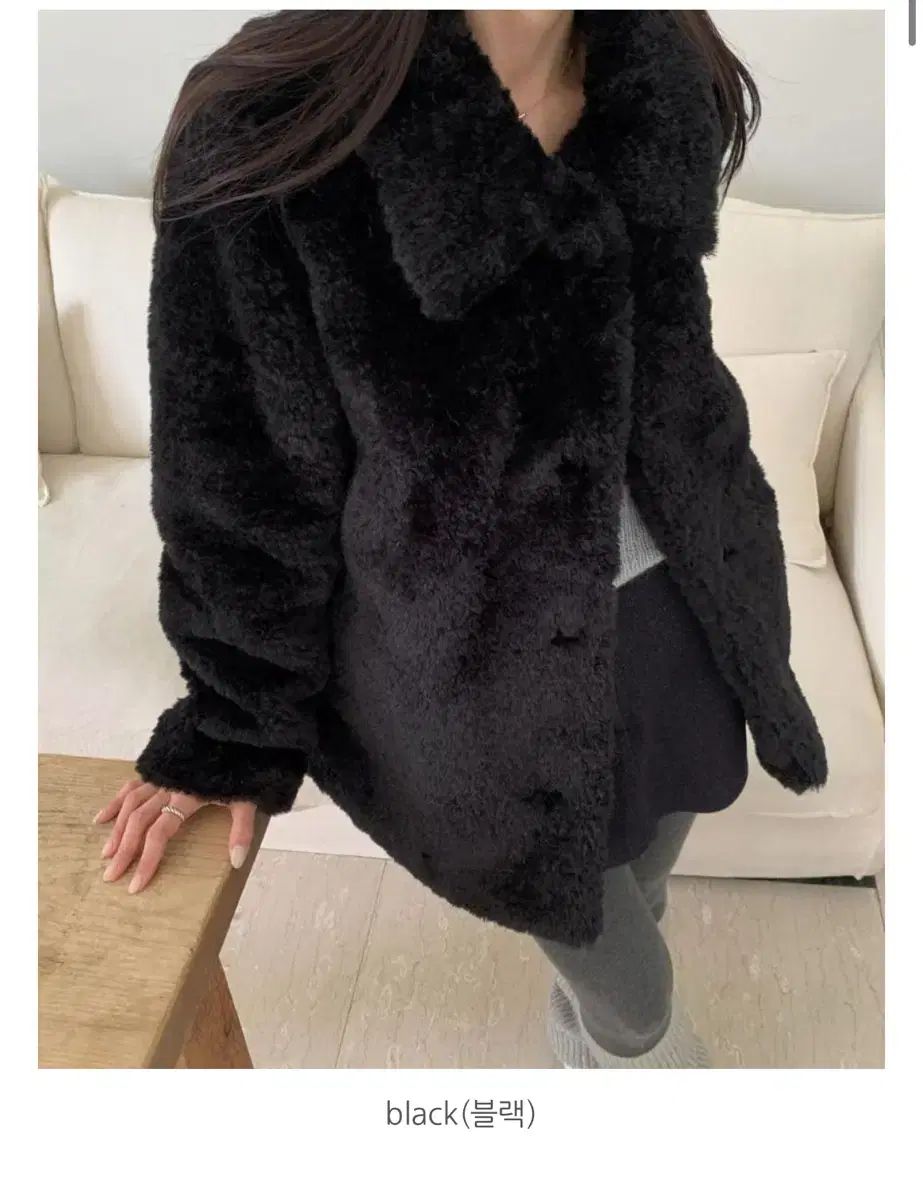 リエット ウール イヴ ファージャケット ブラック 状態良し