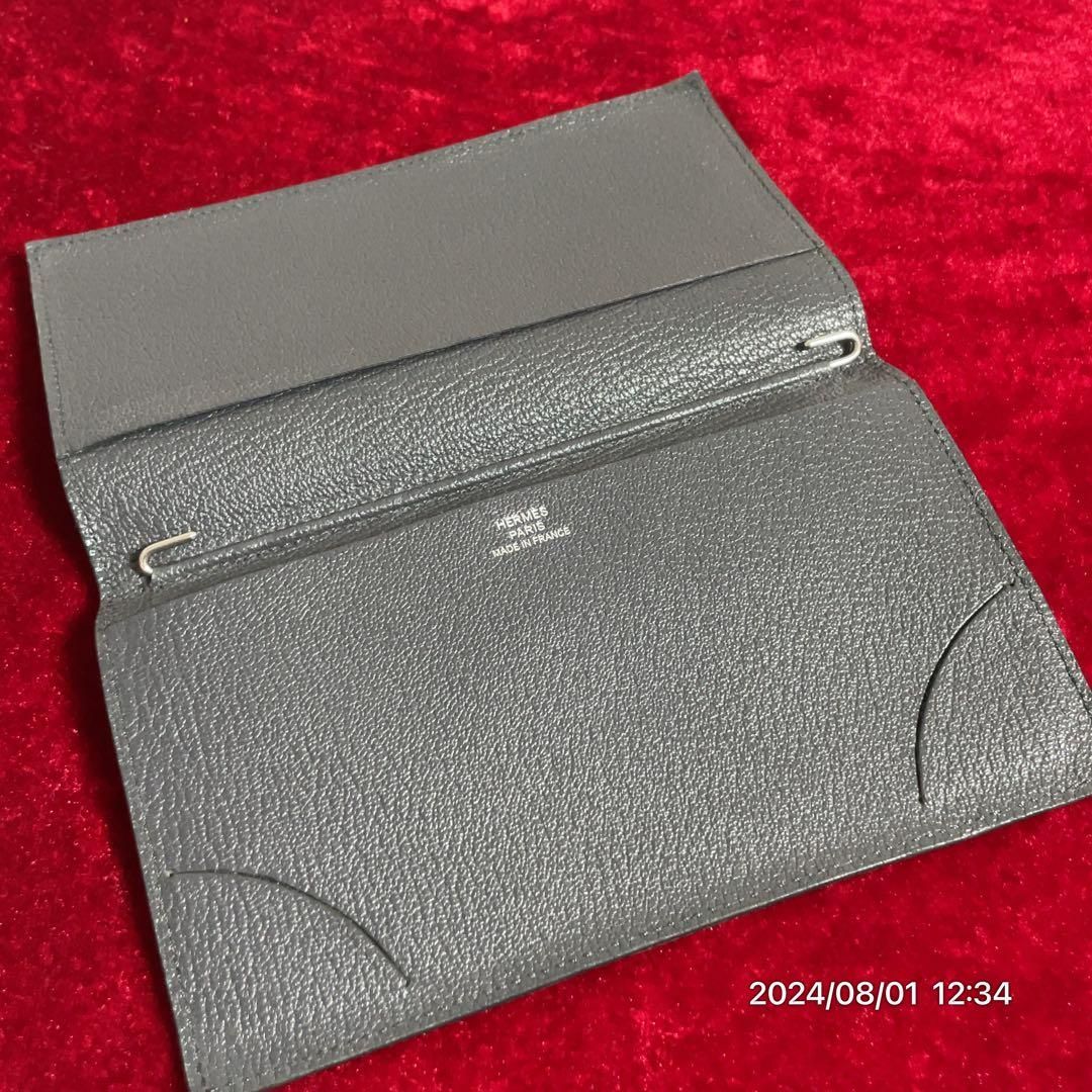 HERMES エルメス レザー 革 二つ折り 手帳カバー 手帳ケース