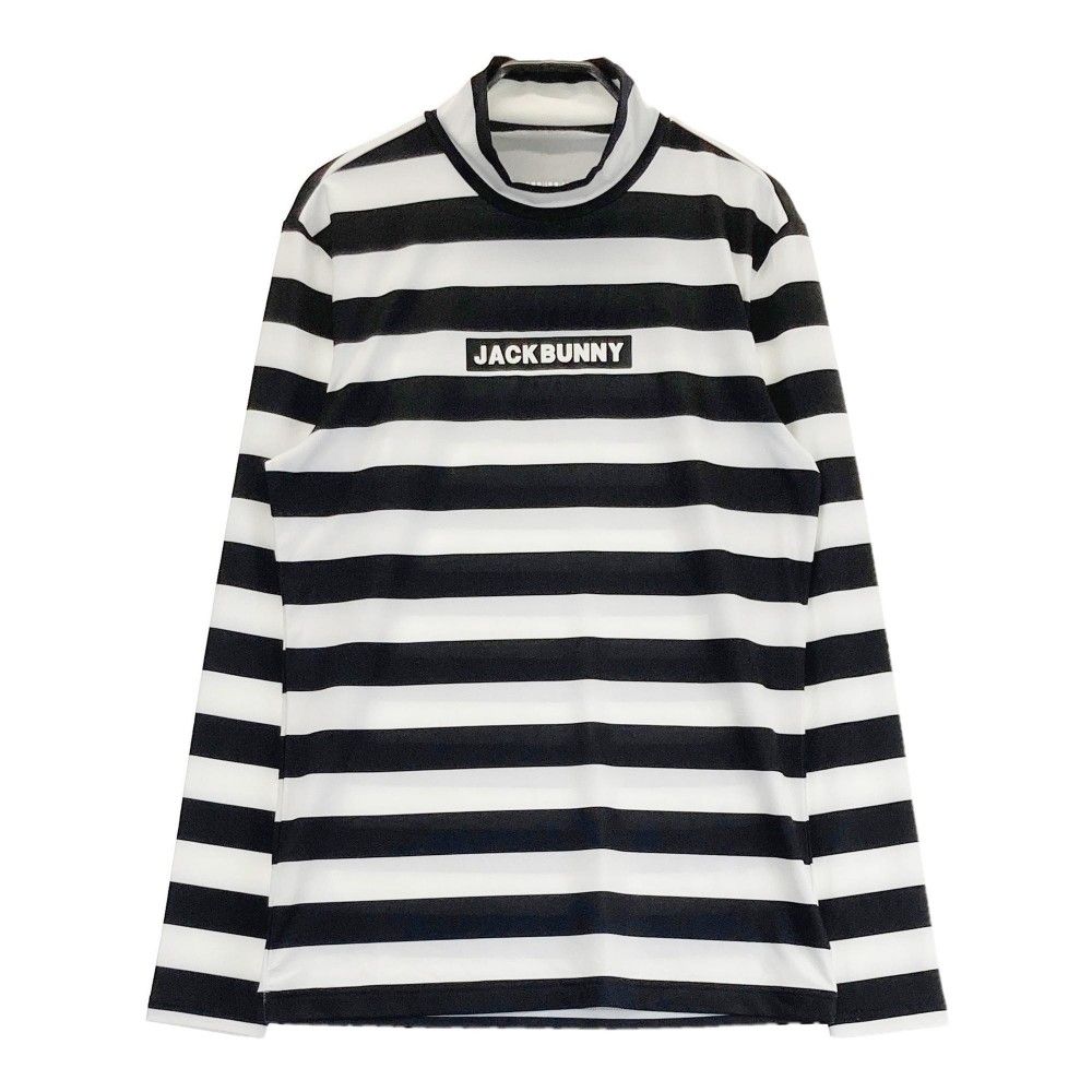 サイズ 4 JACK BUNNY ジャックバニー 2025年 長袖ハイネックインナーTシャツ ボーダー ブラック系 240101437347 ゴルフウェア メンズ ストスト