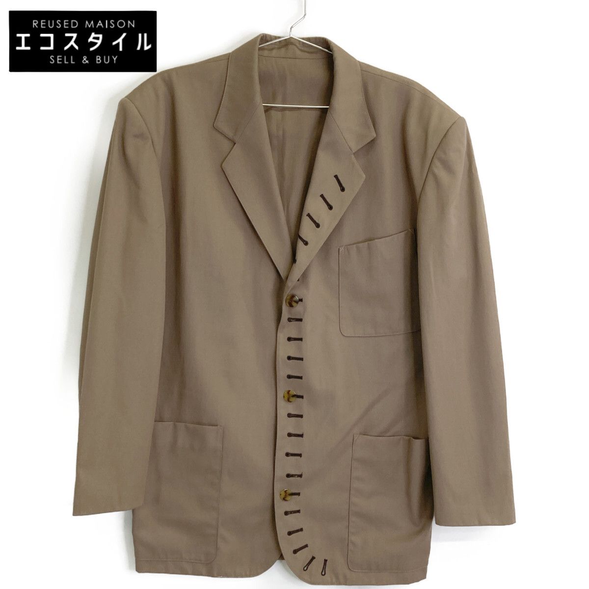 Jean Paul GAULTIER HOMME ジャンポールゴルチエオム ベージュ ボタンホール 3B テーラードジャケット M