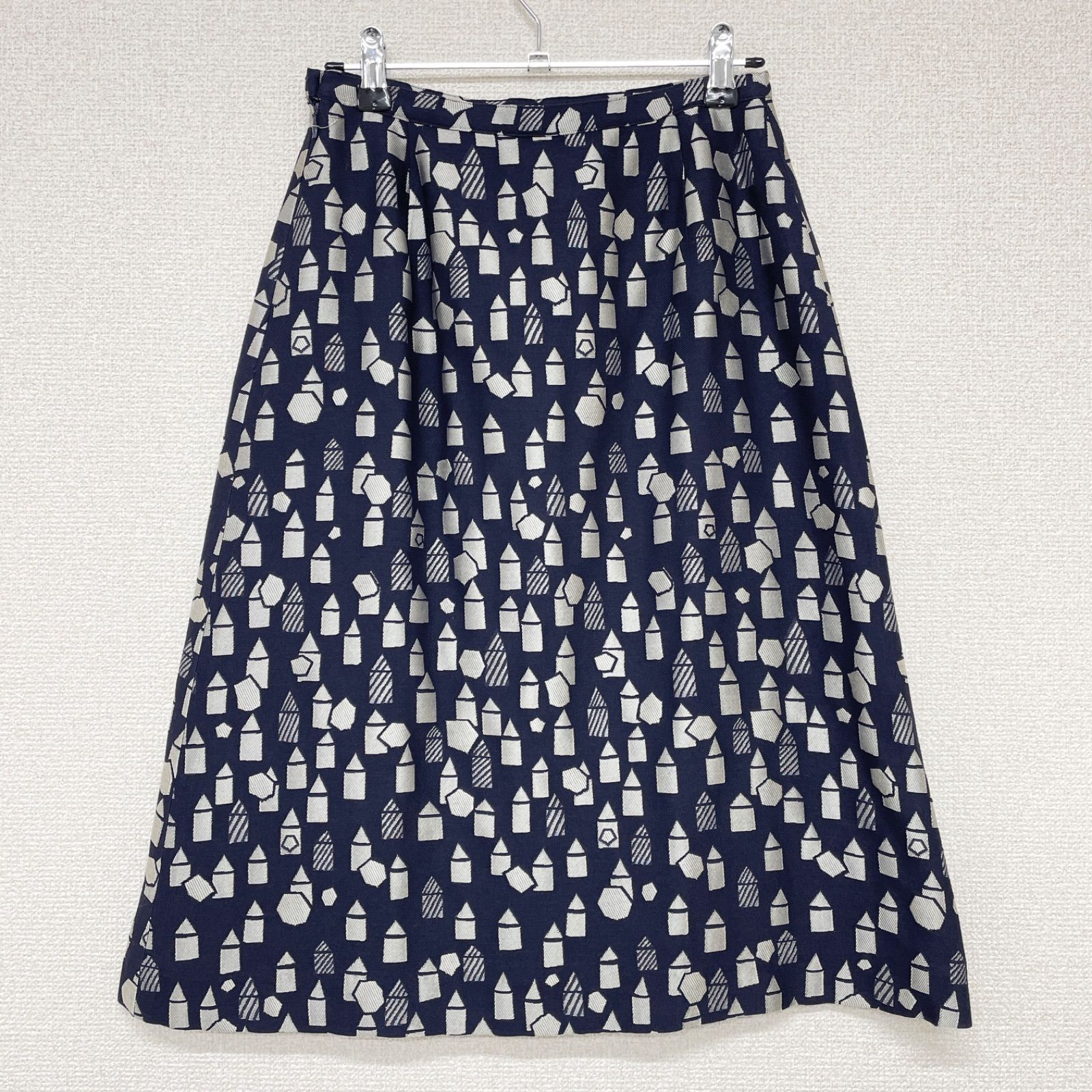 mina perhonen ミナペルホネン snow スカート Aライン ネイビー レディース