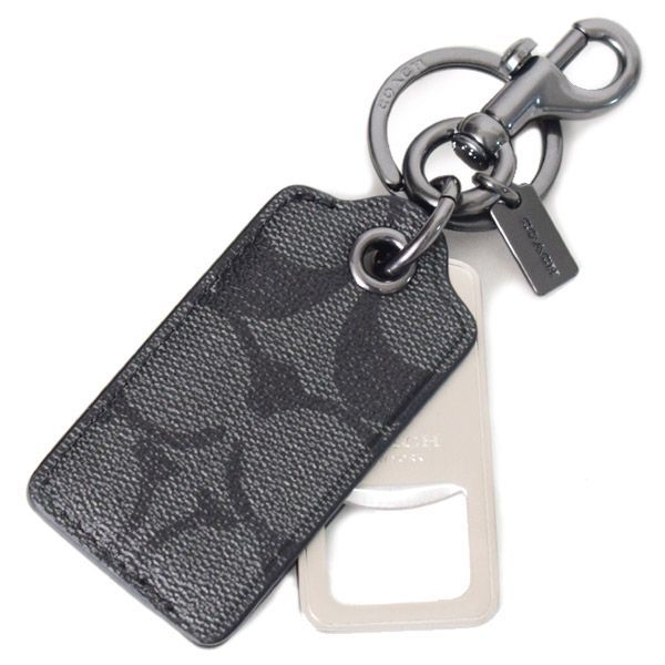 COACH snoopyレザーキーホルダー ブラック COACH snoopyレザーキーホルダー ブラック