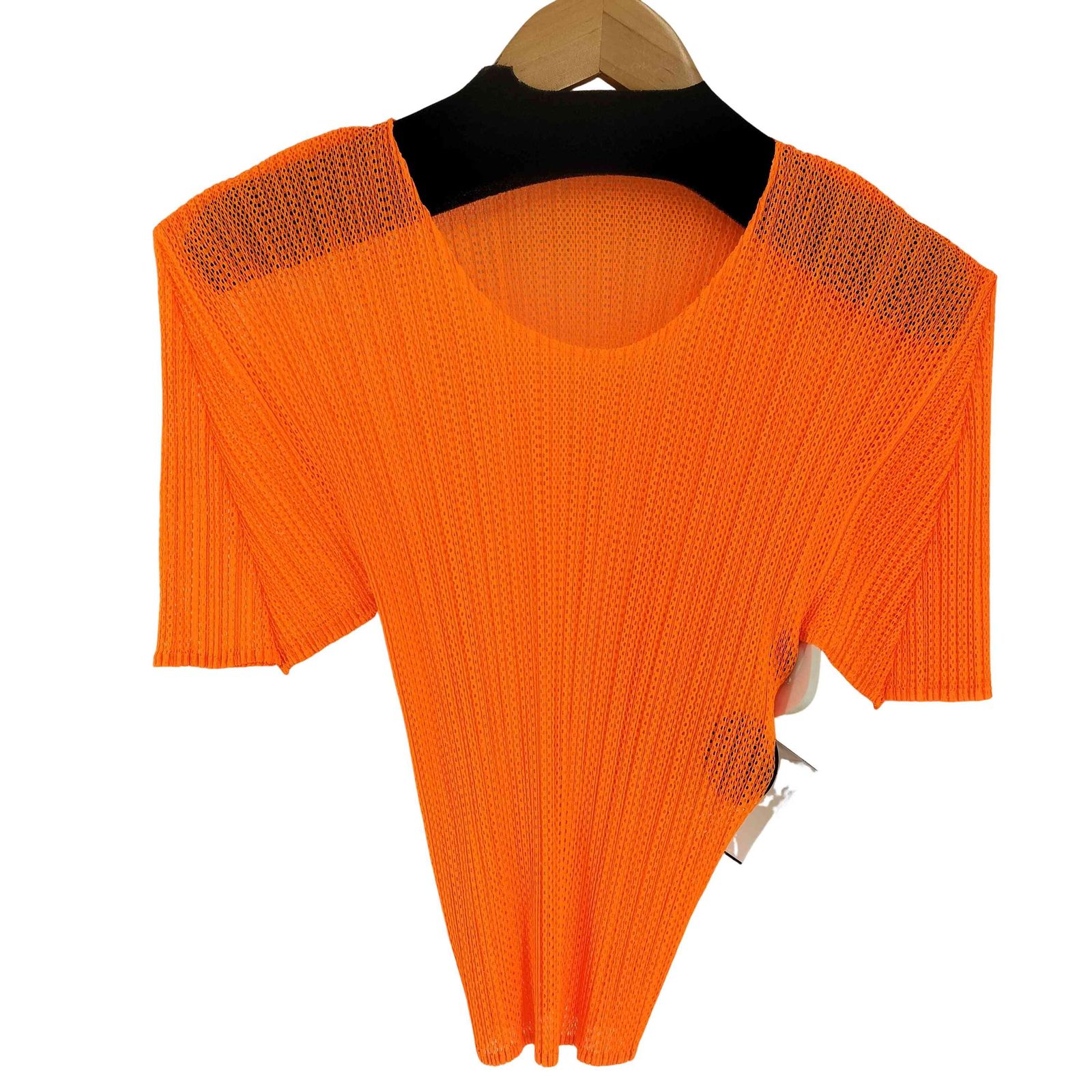 美品✨プリーツプリーズ イッセイミヤケ カットソー 七分袖 プリーツ グリーン系 美品 PLEATS PLEASE ISSEY MIYAKE プリーツプリーズ 七分袖