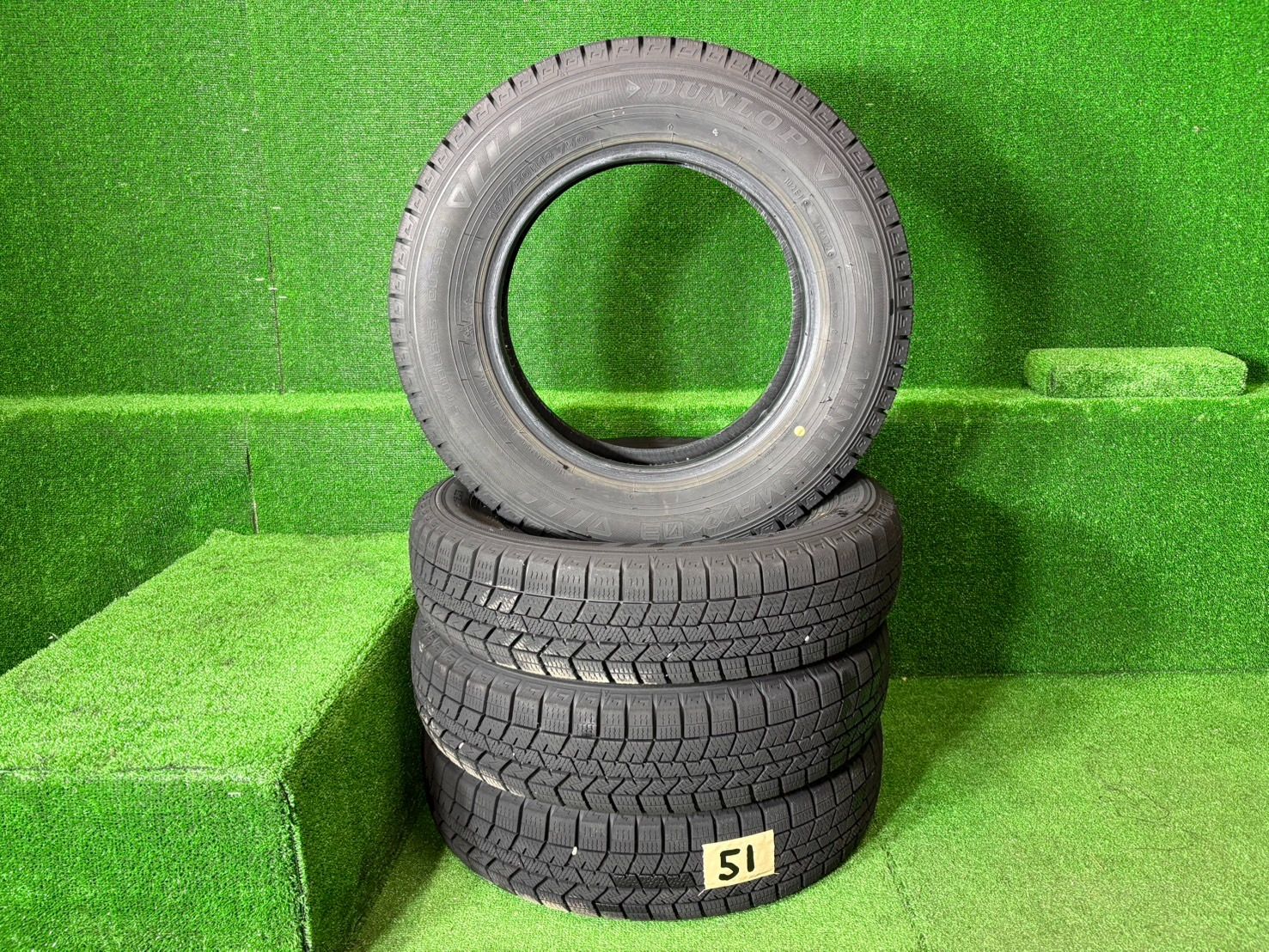 DUNLOP WINTER MAXX 03 145|80R13 75Q スタッドレス 4本セット 2025年製 残溝8.1mm