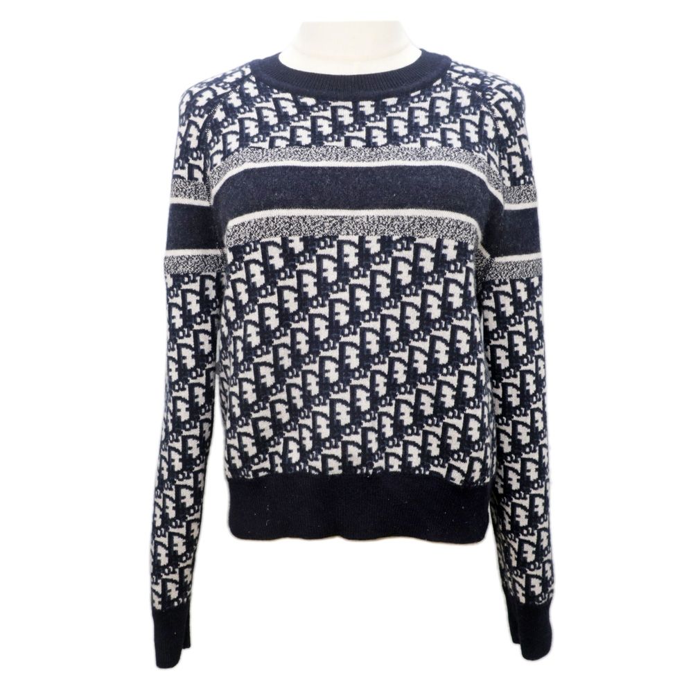 Dior リバーシブルニット　34 名東】【CHRISTIAN DIOR】ディオール リバーシブルニットセーター 34