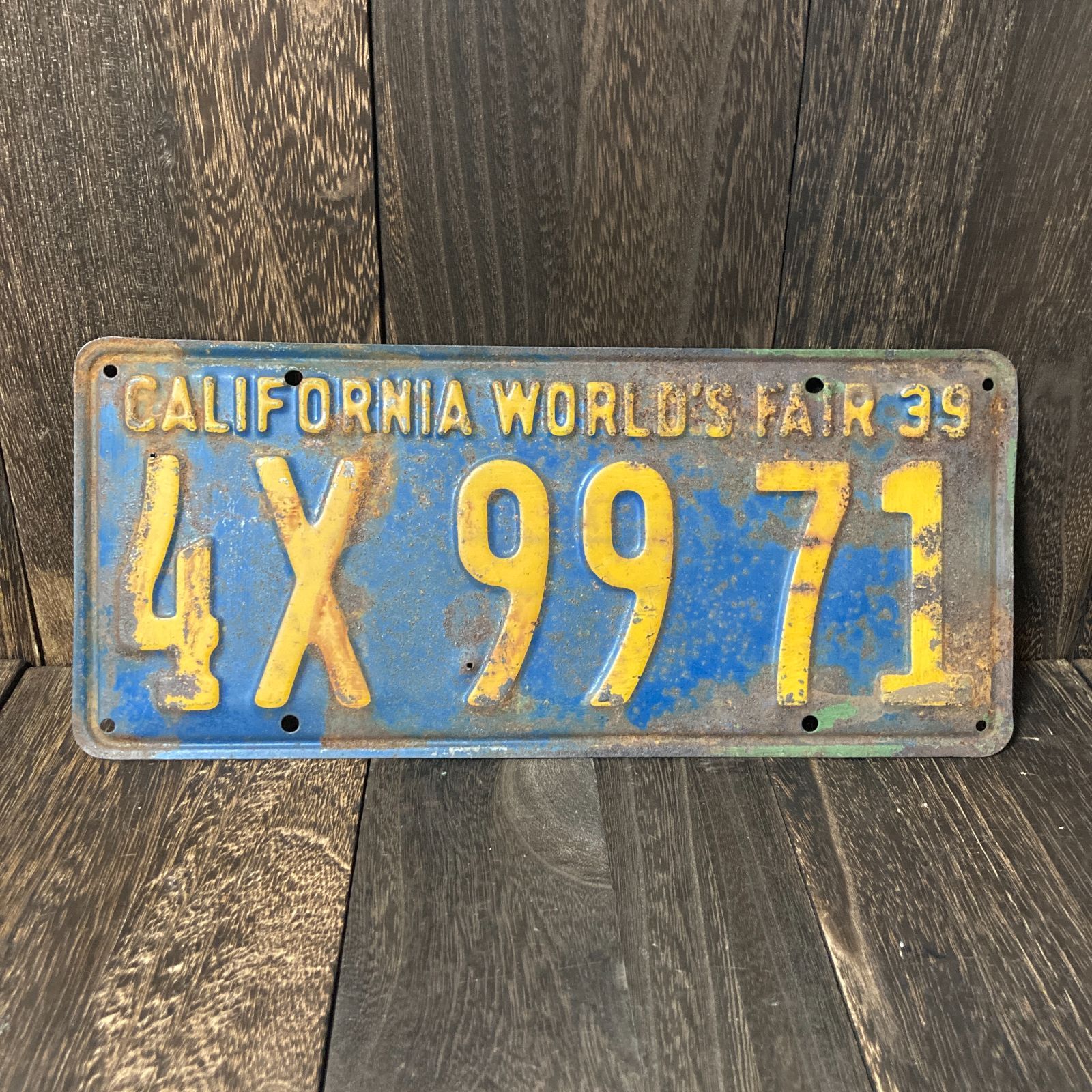 レトロ ビンテージ 1939年製 CALIFORNIAWORLD’SFAIR カリフォルニアワールドフェア ナンバープレート レトロ ビンテージ 1939年製 CALIFORNIAWORLD'SFAIR