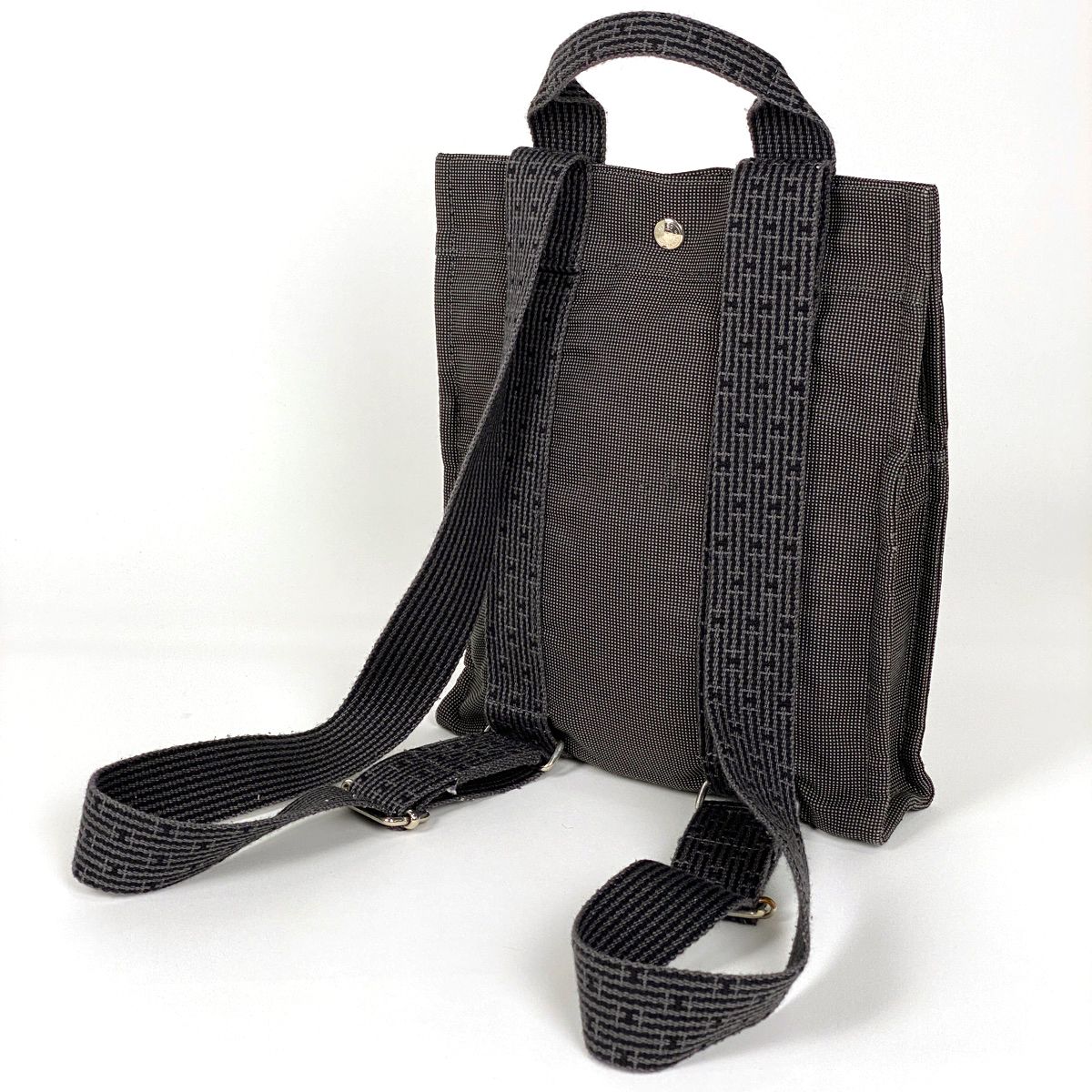 エルメス リュックサック/エールラインアドPM/キャンバス/グレー