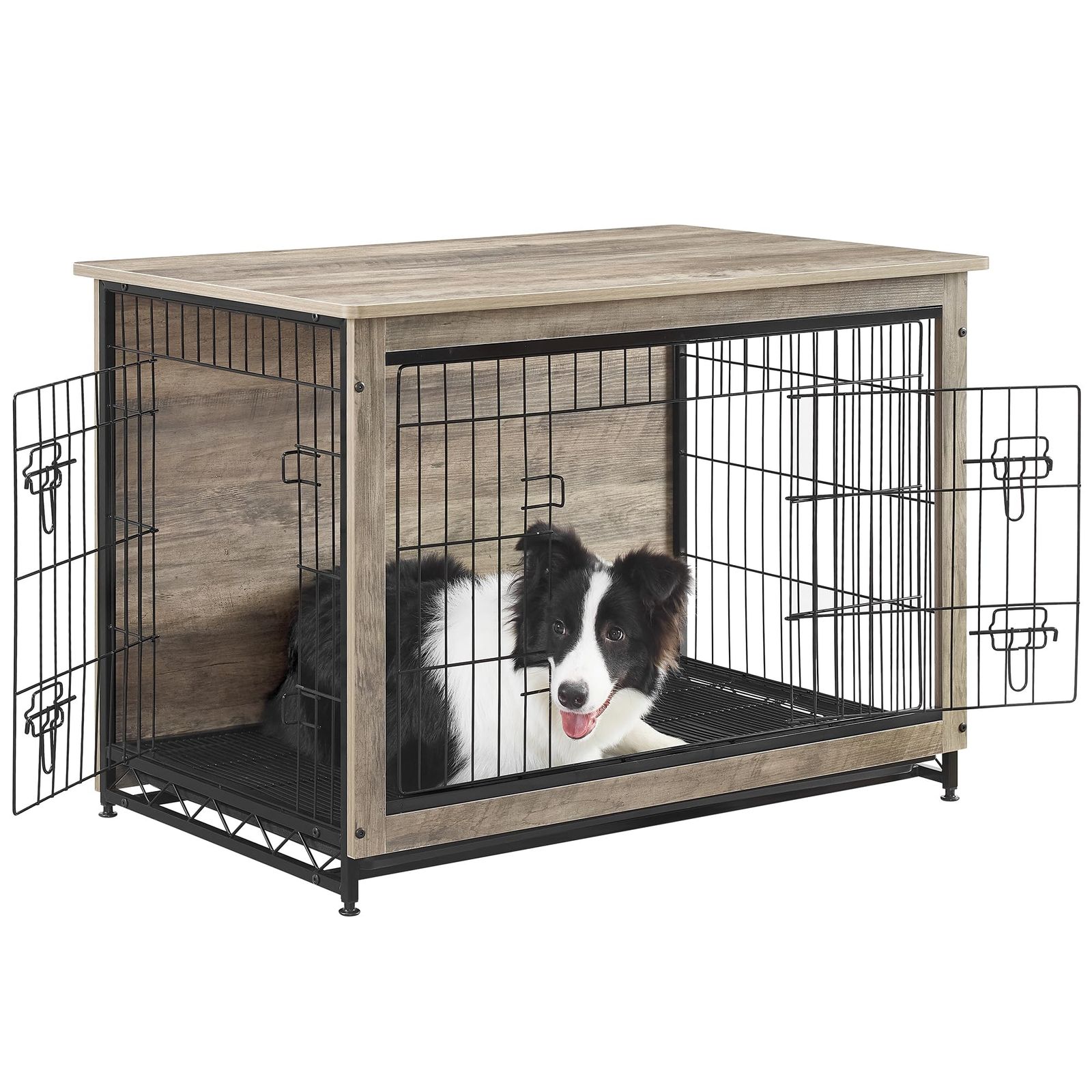 人気商品】FEANDREA 犬 ケージ 木目調 ウッディサークル