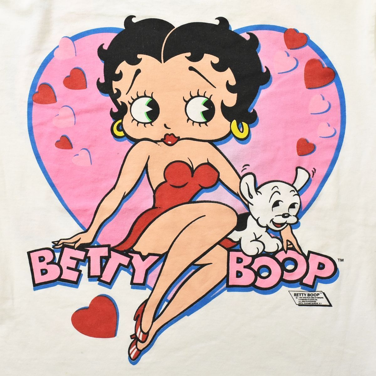 【希少】 90sヴィンテージ USA製 BETTY BOOP ベティブープ 半袖 Tシャツ ホワイト Changes チェンジズ