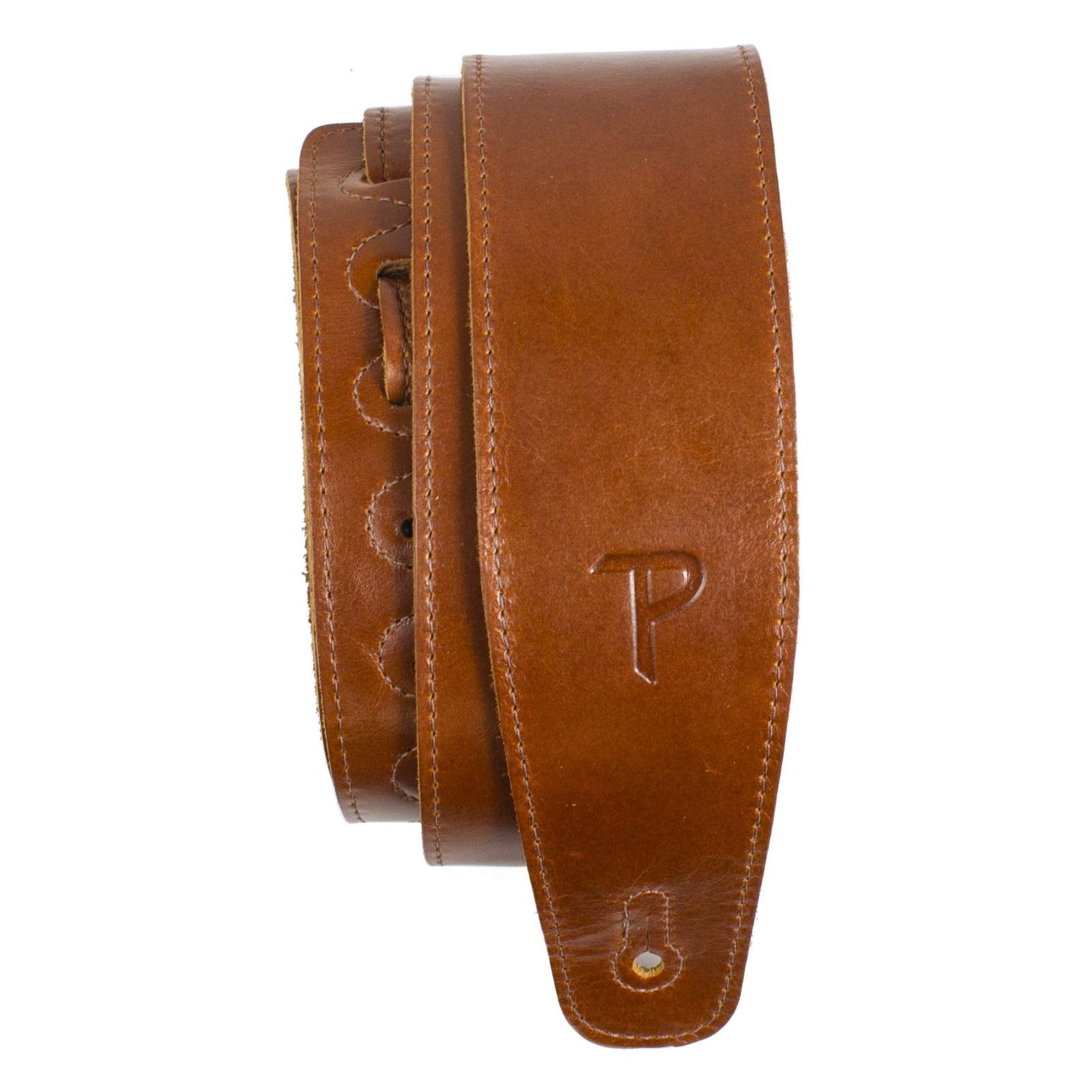 Perri’s Leathers Ltd. - ギターストラップ - 調節 - アコースティック|ベース|エレクトリックギター用 - カナダ製 AFR25-6873 - タン