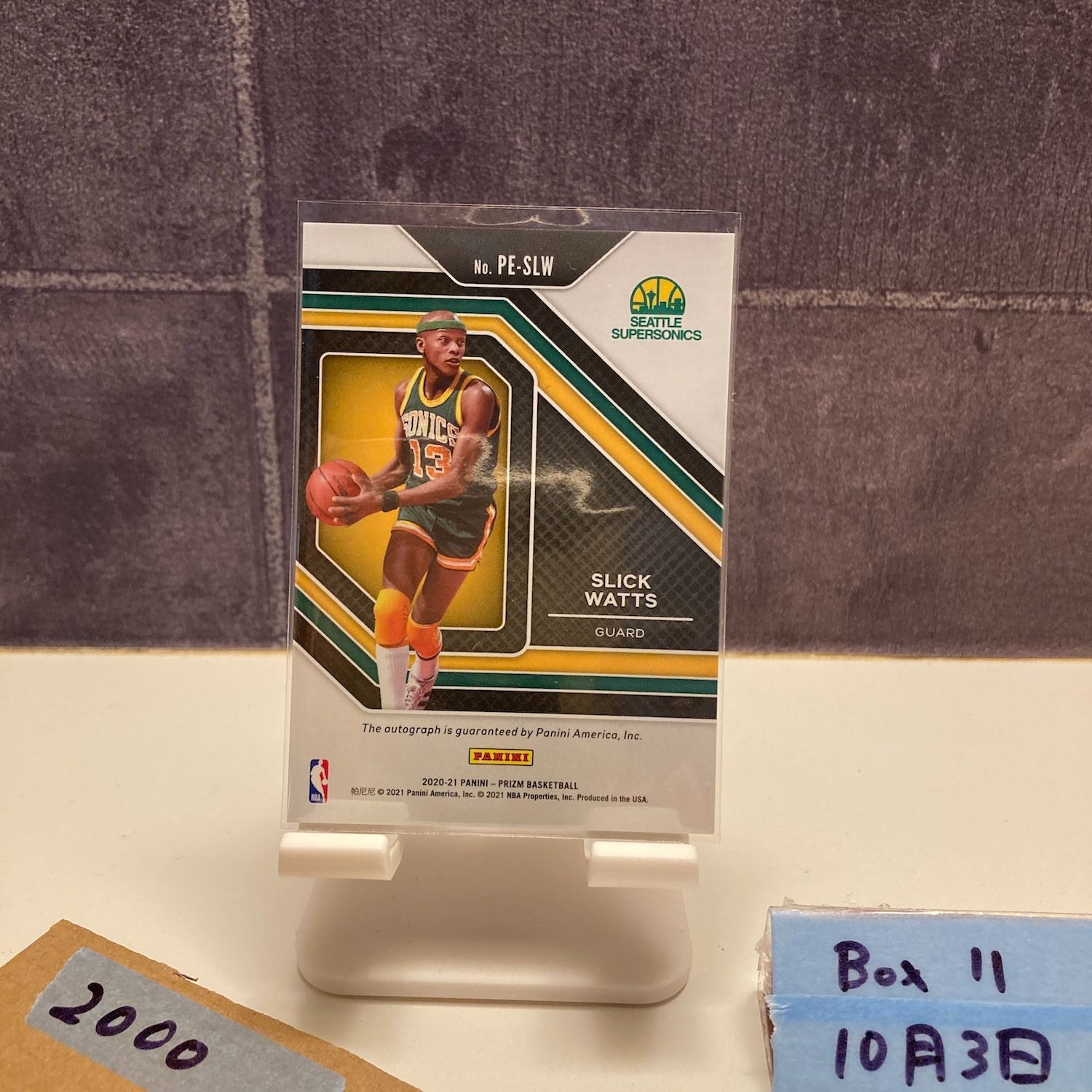 2020-21 Panini Prizm Slick Watts 直筆サインカード SEATTLE