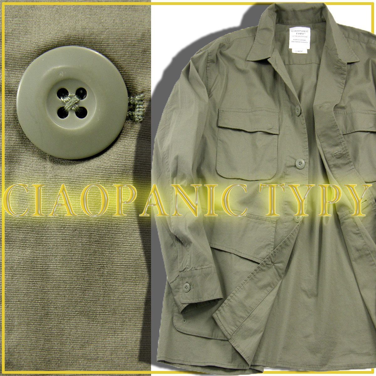 新品】 CIAOPANIC TYPY ／ チャオパニックティピー ミリタリー シャツ 