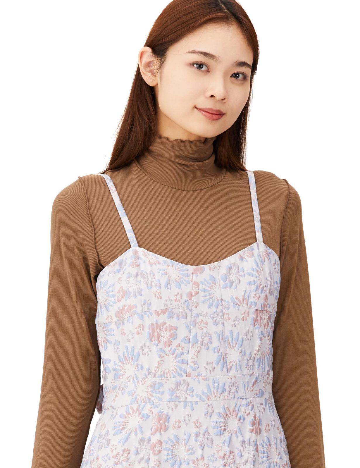  コエル カジュアルドレス ふくれジャガードキャミワンピース レディース ブルー その他 フェイスケア