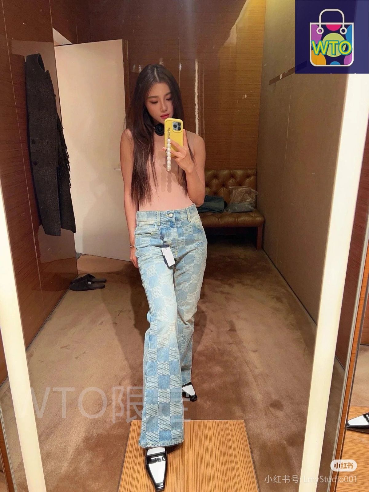 お洒落デニム☆【LOUIS VUITTON】チェッカージーンズ org.jpg
