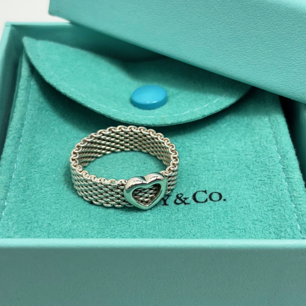 ★在庫一掃★【ティファニー】サマセット　メッシュ　ダイヤ　リング　９号　2277 Tiffany & Co. - ◇お値打ち品◇ □美品□ ティファニー サマ