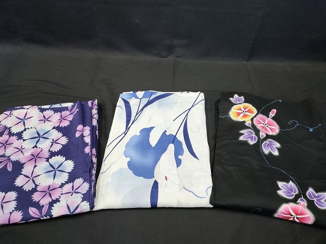 平和屋本店□浴衣 まとめて 45点 金魚 蝶 花柄 百合 朝顔 など