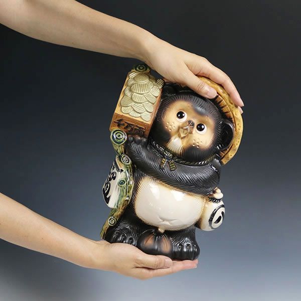 信楽焼 狸 信楽焼たぬき 千両箱 縁起物タヌキ 陶器タヌキ たぬき